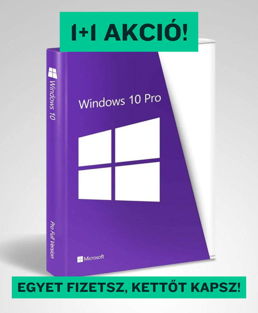 Microsoft Windows 10 Pro (Retail) Aktiváló Kulcs - 1+1 AKCIÓ! -